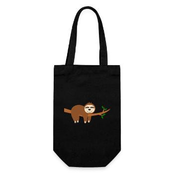 Sloth funny - Gift Bag for Bottles - black - Front