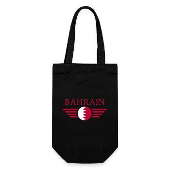 J’aime Bahreïn, T-shirt design de style élégance - Sac à bouteille - noir - Devant