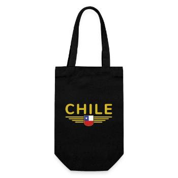 Chile Design – Pour les fans et les amoureux - Sac à bouteille - noir - Devant