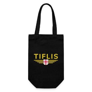 Tbilisi Design – Heart of Georgia - Gift Bag for Bottles - black - Front