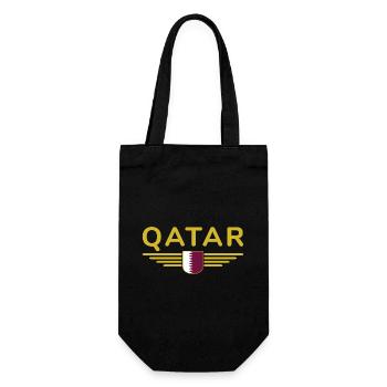 Qatar Design – Exclusive and Modern - Gift Bag for Bottles - black - Front