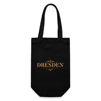 Dresden Elbflorenz: Barocke Pracht und Moderne - Geschenkbeutel für Flaschen - Schwarz - Vorne