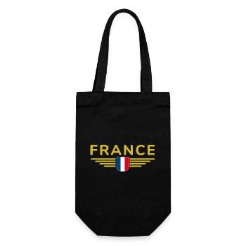 I Love France Elegance Style Design Outfits - Gift Bag for Bottles - black - Front