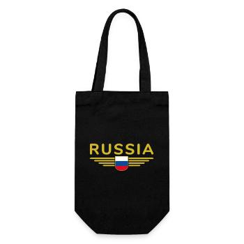 Russland T-Shirt – Stolz und Tradition - Geschenkbeutel für Flaschen - Schwarz - Vorne