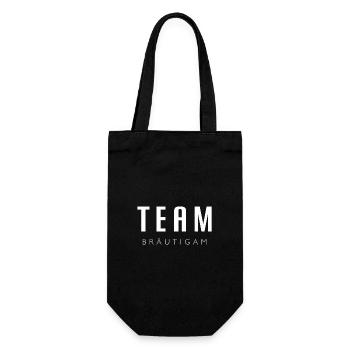 Team Bräutigam – Minimalistisch vereint - Geschenkbeutel für Flaschen - Schwarz - Vorne