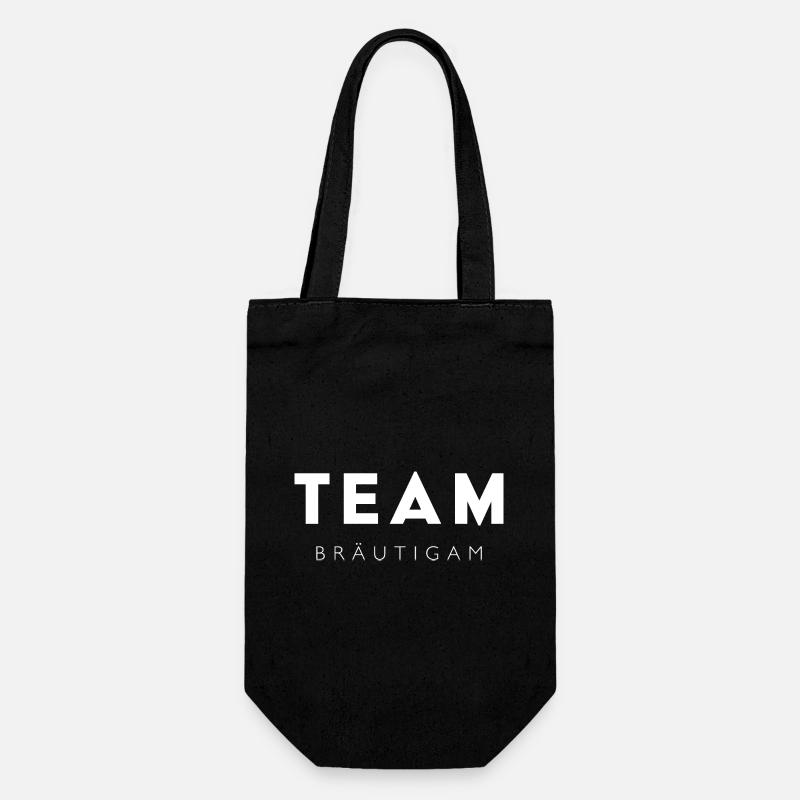 Team Bräutigam – Gemeinsam stark - Geschenkbeutel für Flaschen - Schwarz
