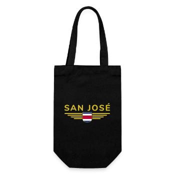 San José T-Shirt – Costa Rica Vibes - Gift Bag for Bottles - black - Front