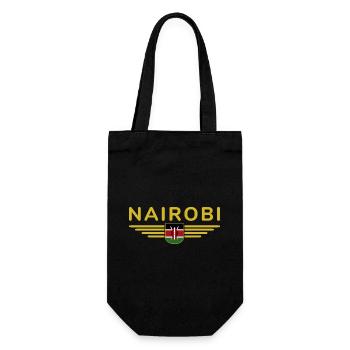 Fans de Nairobi : T-shirt pour les amoureux du Kenya - Sac à bouteille - noir - Devant