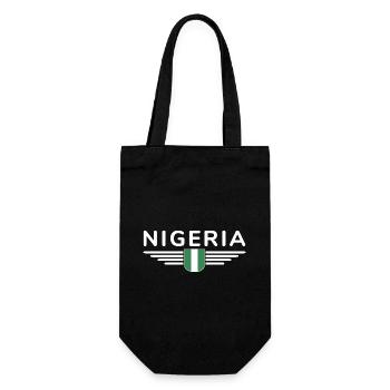 Nigeria Design – Show your love for the country - Gift Bag for Bottles - black - Front