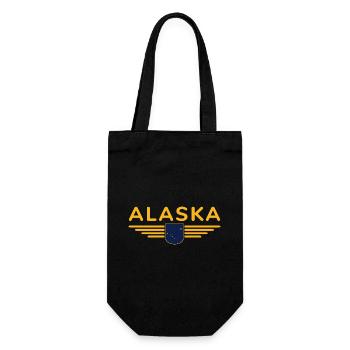 Alaska Fan T-Shirt – USA Style - Gift Bag for Bottles - black - Front