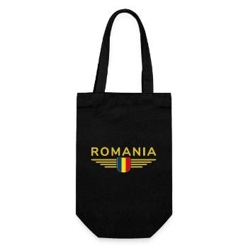Bukarest T Shirt für Rumänien Fans Outfit - Geschenkbeutel für Flaschen - Schwarz - Vorne