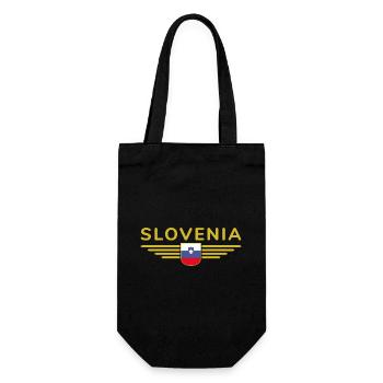 Stylish Slovenia design - Gift Bag for Bottles - black - Front
