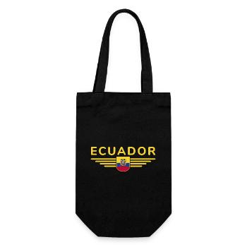 Ecuador Fans T-Shirt Design - Gift Bag for Bottles - black - Front