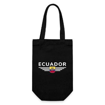 Ecuador Fans T-Shirt Design - Geschenkbeutel für Flaschen - Schwarz - Vorne