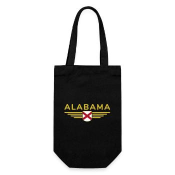 Alabama Fan T-Shirt – USA Style - Gift Bag for Bottles - black - Front