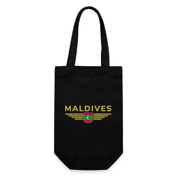 Malediven Fans: Exklusive Shirts - Geschenkbeutel für Flaschen - Schwarz - Vorne