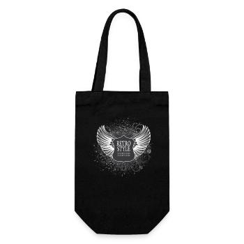 design logo les ailes retro style - Sac à bouteille - noir - Devant