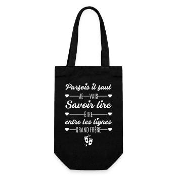 Annonce Grossesse Je Vais Être Grand Frère - Sac à bouteille - noir - Devant