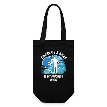 Boule Petanque Boccia Boules Schokolade - Geschenkbeutel für Flaschen - Schwarz - Vorne