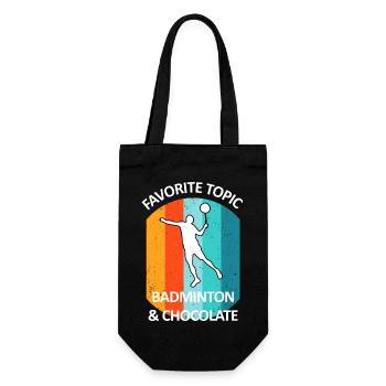Badminton Badminton Badminton Player Chocolate - Gift Bag for Bottles - black - Front