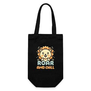 Roar And Chill - Lion Kawaii Mignon - Sac à bouteille - noir - Devant