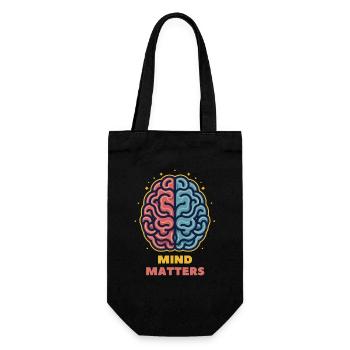 Mind Matters - Brain Illustration - Gift Bag for Bottles - black - Front