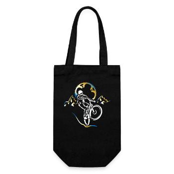 Motif MTB Downhill Bike - Gift Bag for Bottles - black - Front