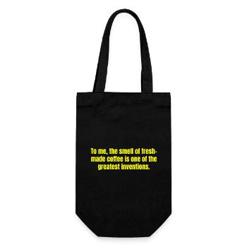 Fresh Made Coffee Funny Quotes - Gift Bag for Bottles - black - Front