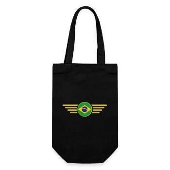 J’aime le Brésil, T-shirt design de style élégance - Sac à bouteille - noir - Devant