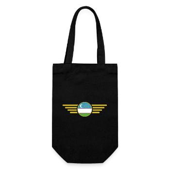 ich liebe Usbekistan, Eleganz Stil Design T-Shirt - Geschenkbeutel für Flaschen - Schwarz - Vorne
