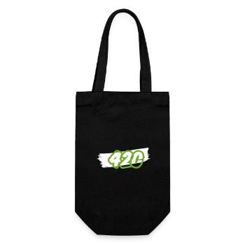 420 Cannabis Legalisierung Spruch - Geschenkbeutel für Flaschen - Schwarz - Vorne