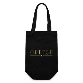 I Love Greece, Style Design T-Shirt - Gift Bag for Bottles - black - Front