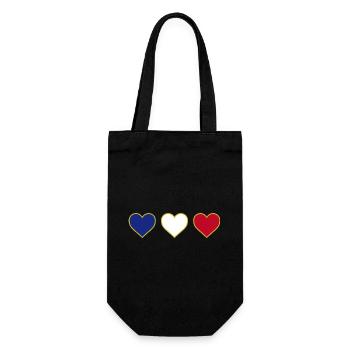 I love France heart - Gift Bag for Bottles - black - Front