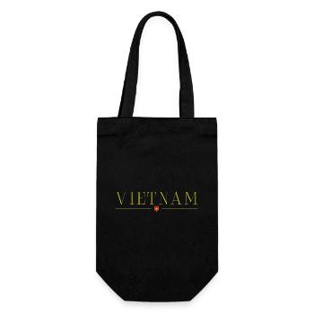 Ich liebe Vietnam, Eleganz Stil Design T-Shirt - Geschenkbeutel für Flaschen - Schwarz - Vorne