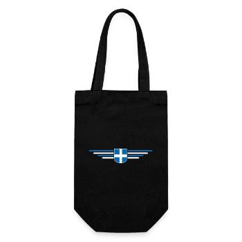 I Love Greece Fan, Design T-Shirt Outfit - Gift Bag for Bottles - black - Front