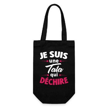 Je Suis Une Tata Qui Déchire - Sac à bouteille - noir - Devant