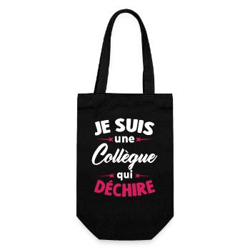 Je Suis Une Collègue Qui Déchire - Sac à bouteille - noir - Devant
