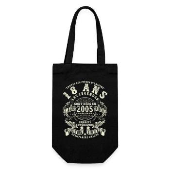 18 ans - anniversaire 2005 - Sac à bouteille - noir - Devant