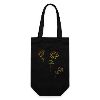 Leas Flowers - Geschenkbeutel für Flaschen - Schwarz - Vorne