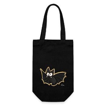Bat - Gift Bag for Bottles - black - Front