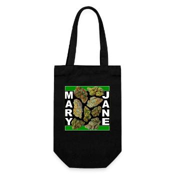 Mary Jane 420 Cannabis Marihuana CBD Hanf Gras THC - Geschenkbeutel für Flaschen - Schwarz - Vorne