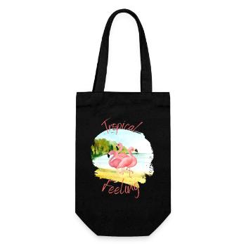 Tropical Feeling - Geschenkbeutel für Flaschen - Schwarz - Vorne