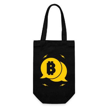 Bitcoin Revolution - Geschenkbeutel für Flaschen - Schwarz - Vorne