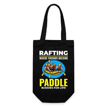Rafting Team Raft Wildwasser Rafter Paddel Lustig - Geschenkbeutel für Flaschen - Schwarz - Vorne