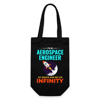 Aerospace Engineer Astronautical Rocket Scientist - Gift Bag for Bottles - black - Front