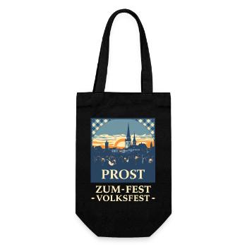 Bayrische Volksfest - Geschenkbeutel für Flaschen - Schwarz - Vorne