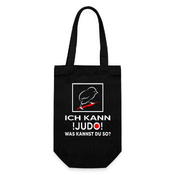 Judoka kann Judo Kampfsport-JUDO hajime - Geschenkbeutel für Flaschen - Schwarz - Vorne