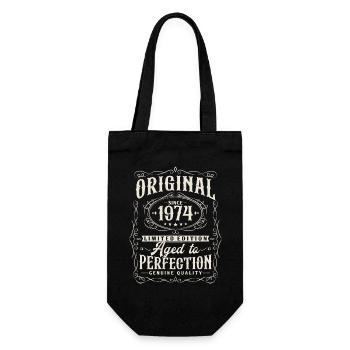 Original 1974 Vintage Born Vintage Birthday - Gift Bag for Bottles - black - Front