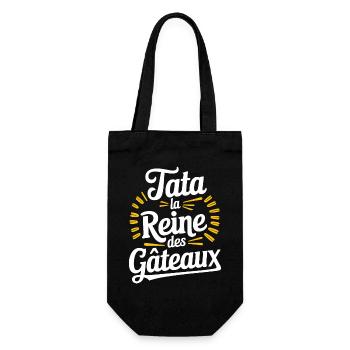 Tata la reine des gâteaux - Sac à bouteille - noir - Devant