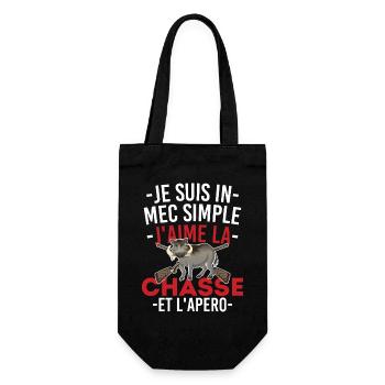J'aime La Chasse pour Chasseur Passion de la Chass - Sac à bouteille - noir - Devant